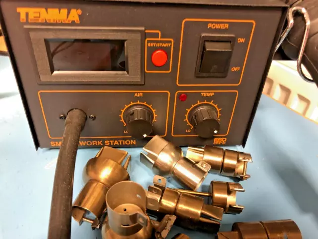 Tenma SMD Hot Air Rework Station with assorted nozzles