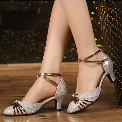 salle de bal bout fermé sangle de cheville souple salsa Cha-cha tango Chaussures de danse latine 