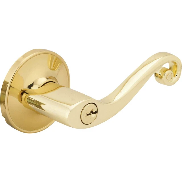 Steel Pro Polished Brass Scroll Entry Door Lever L6700B Pack of 24 Steel Pro