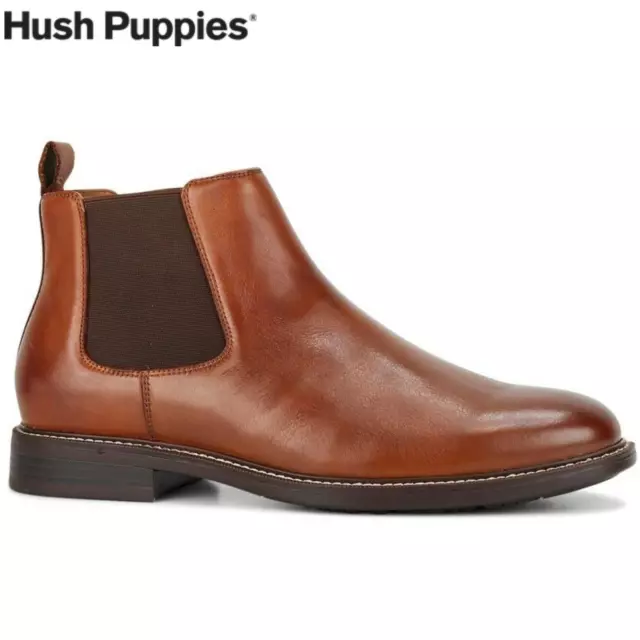 Hush Puppies Men's Hanger Chelsea Slip-On Boots Shoes Ankle Combat Bounce 2.0