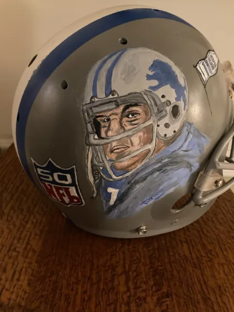 Detroit Lions Alex karras hand painted  football  helmet 2