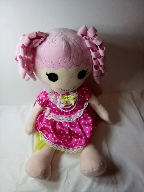 2015 Build A Bear  Lalaloopsy Jewel Sparkles Soft Plush Doll Pink Cloth Hair 21"