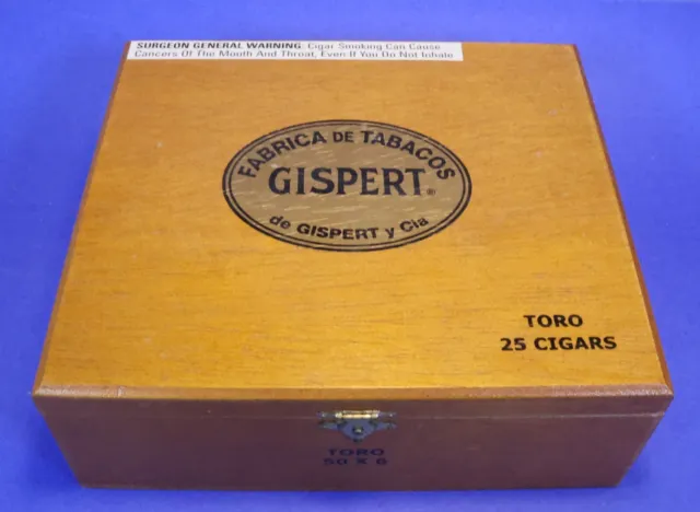 Toro Fabrica De Tabacos GISPERT Wood Cigar Box