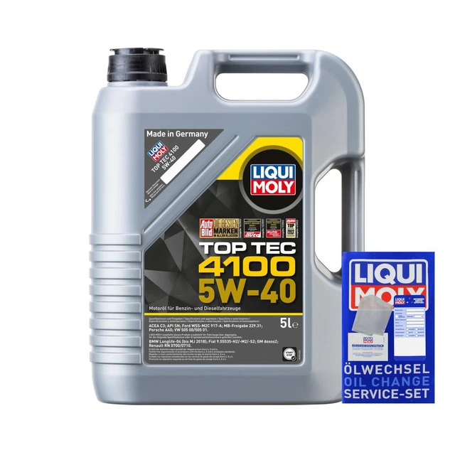 SCT Pacchetto Revisione Germania 5 L Liqui Moly 3701 Top Tec 4100 5W-40 per VW 2