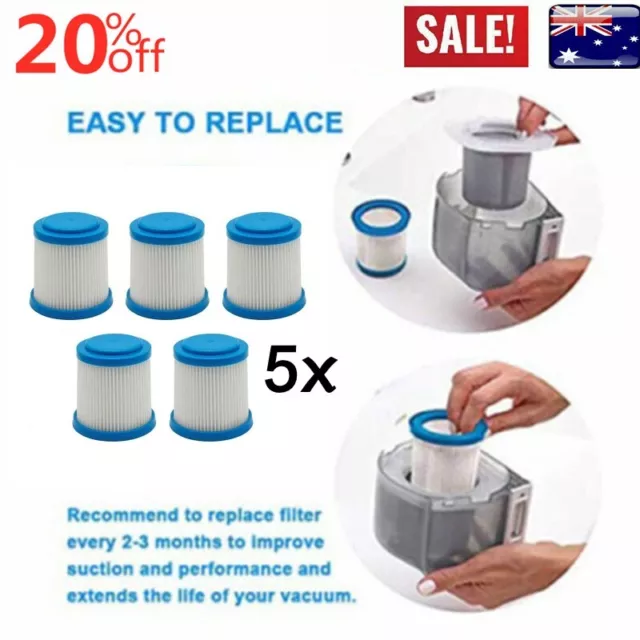 2 X REPLACEMENT Filter For BLACK+DECKER Hand Vacuum Filter HHVKF10 Kits  Washable $18.68 - PicClick AU