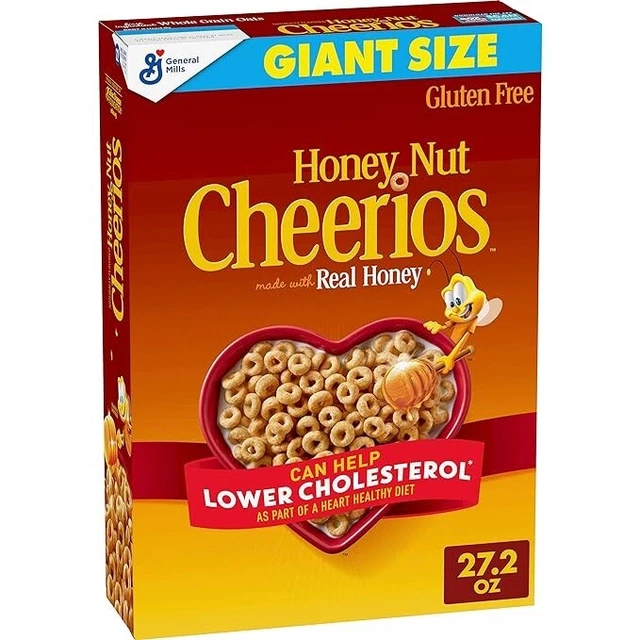 CHEERIOS HONEY NUT Cheerios Heart Healthy Breakfast Cereal, Gluten Free