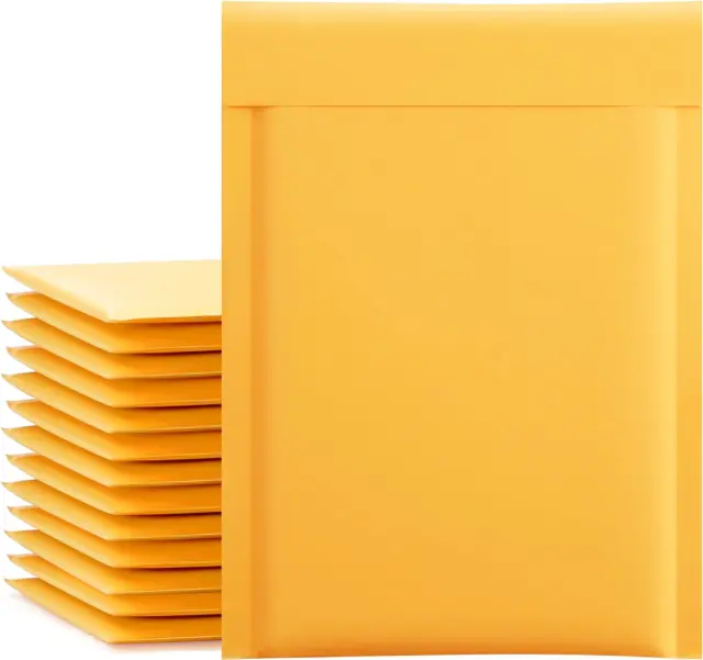 UCGOU Kraft Bubble Mailers 6x10 Inch 25 Pack Yellow Padded Envelopes #0 Small B