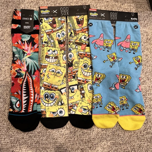 Odd Sox Spongebob Gary 2 Pair Bundle Adult Unisex Party Novelty Gift Set Idea