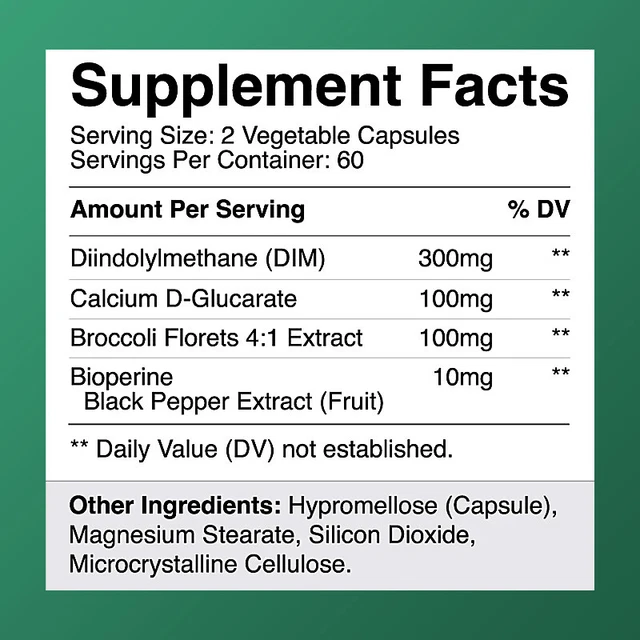 DIM COMPLEX+BIOPERINE CAPSULES 300MgSupports Hormonal Balance