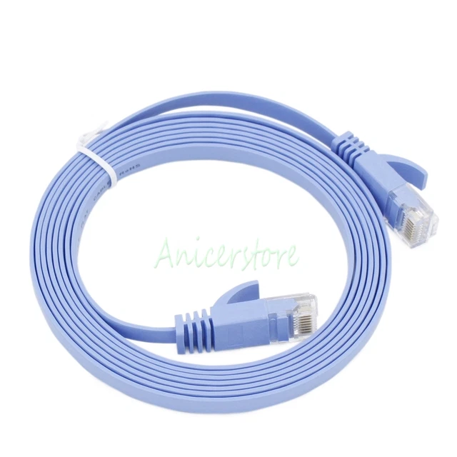 3M CAT6 RJ45 Ethernet Network LAN Internet Cable Flat UTP Patch Router ...