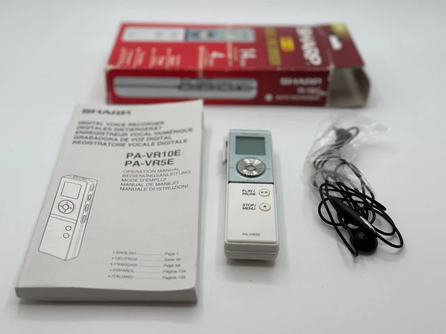 SHARP PA-VR5E DIGITAL Voice Recorder Dictaphone Enregisteur Vocal EUR ...
