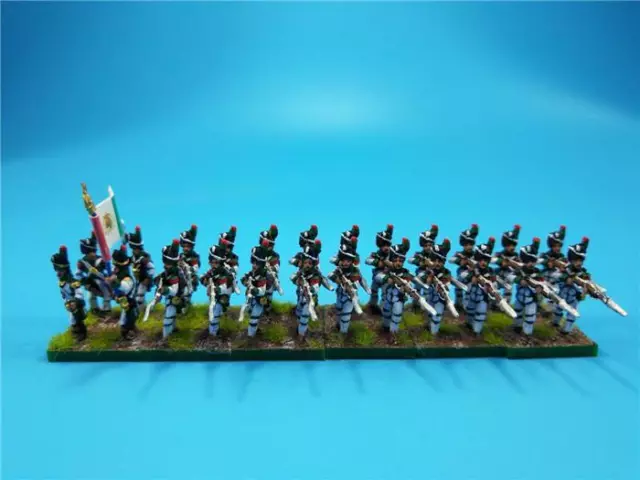 15mm Napoleonic painted Italian Guard Velite Grenadiers Firing Line Dit03