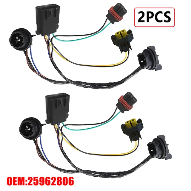 2PC HEADLIGHT WIRING Harness 25962806 For 200714 Chevy Silverado 1500