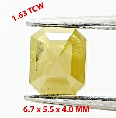 Naturel Véritable Diamant 1.63Ct or Jaune Scintillant Radiant Brillant Coupe