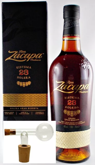 Ron Zacapa Centenario Sistema Solera 23 Rum Rhum + Glaskugelportionierer
