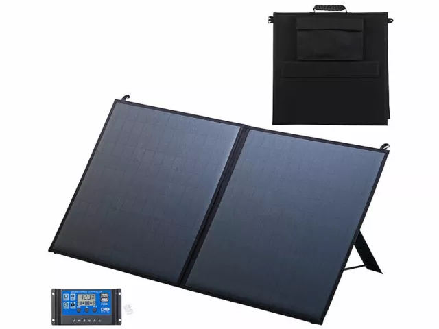 Panneau solaire mobile et pliable de 80 watts avec régulateur de charge  - Revo