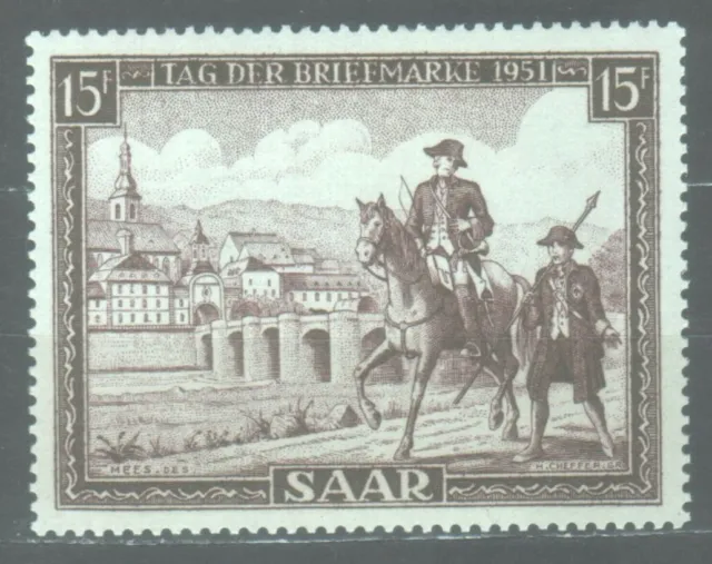 Saarland, 1951 Tag der Briefmarke, MiNr. 305 postfrisch