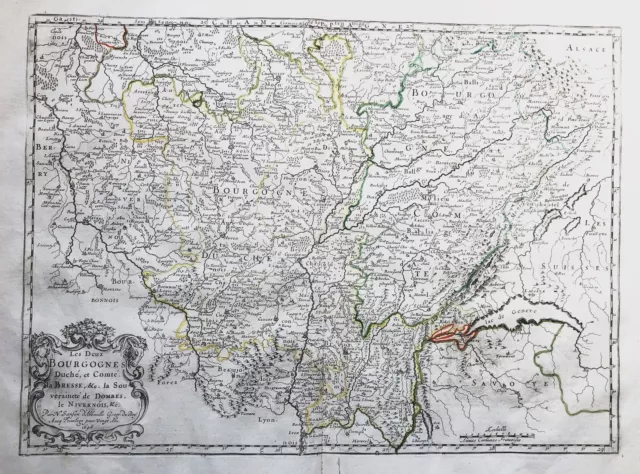 Bresse Dombes Bourgogne Bourg Besancon map Karte carte Sanson 1648