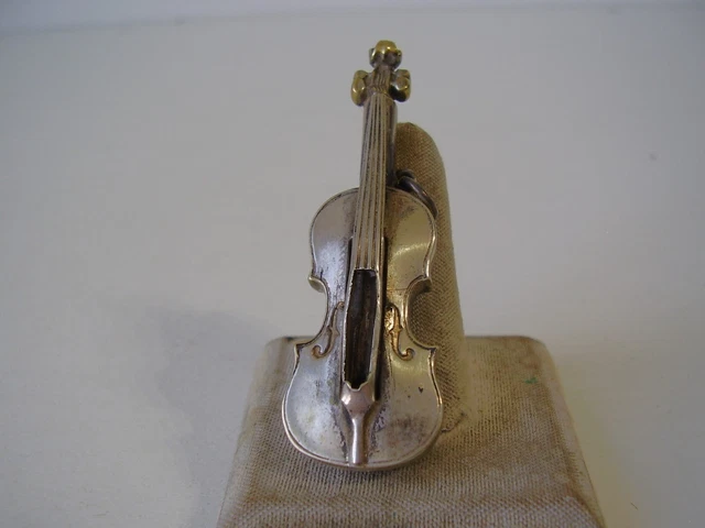 Splendida Spilla Chiave Di Violino Argento Marcasi - 5