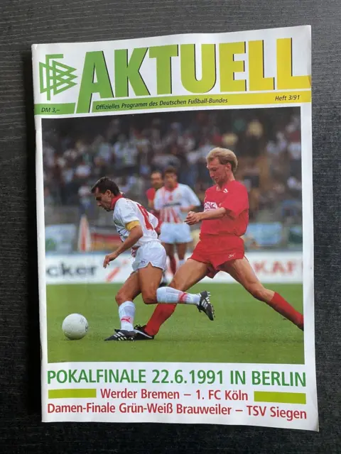 DFB-Pokalfinale 1991 SV Werder Bremen - 1. FC Köln, 22.06.1991 in Berlin
