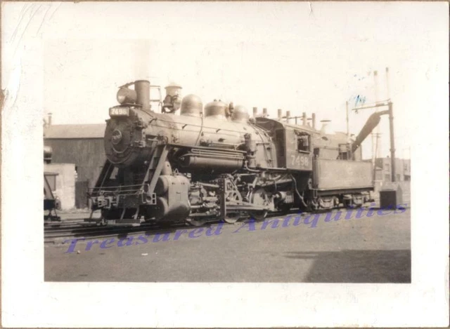 1930s Grand Trunk Railroad # 7498 Steam Engine Locomotive Train Detroit MI Photo