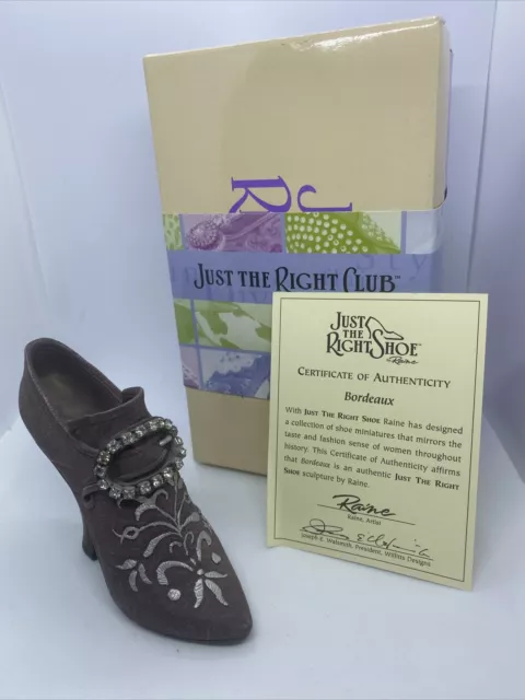 Just The Right Shoe Collection Bordeaux 1997 25022 Boxed By Raine COA