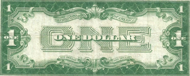 1928B $1 BLUE Seal SILVER Certificate **FUNNY BACK** Old US Paper Money!