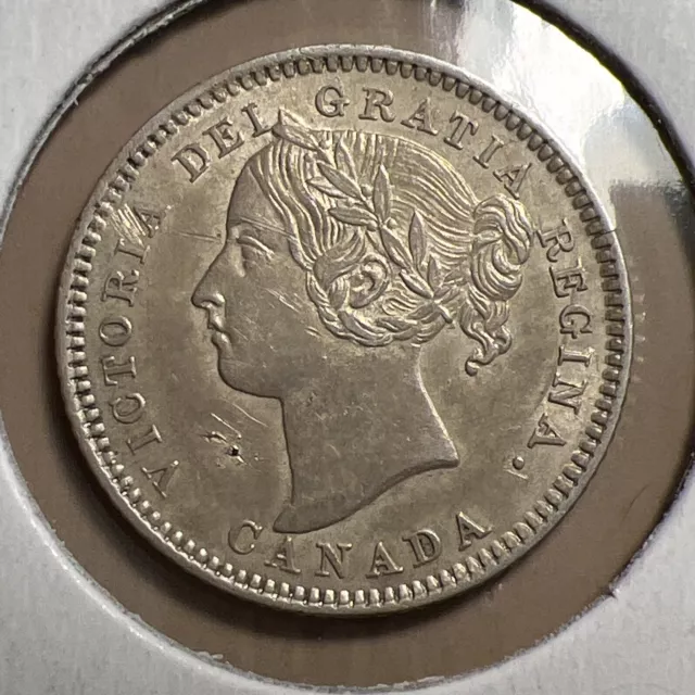 1883H CANADA LOW MINTAGE SILVER 10 CENTS. Very Rare In This Condition