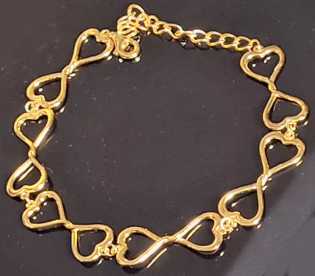 Bracelet symbole d'amour éternel en argent et plaqué or, marque européenne