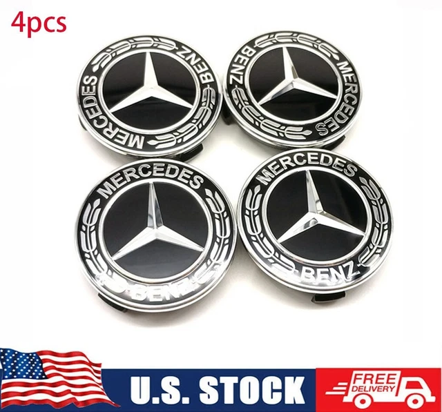 Coprimozzo Per Cerchioni Mercedes Di Ricambio, Nero Lucido/opaco - Foto 6