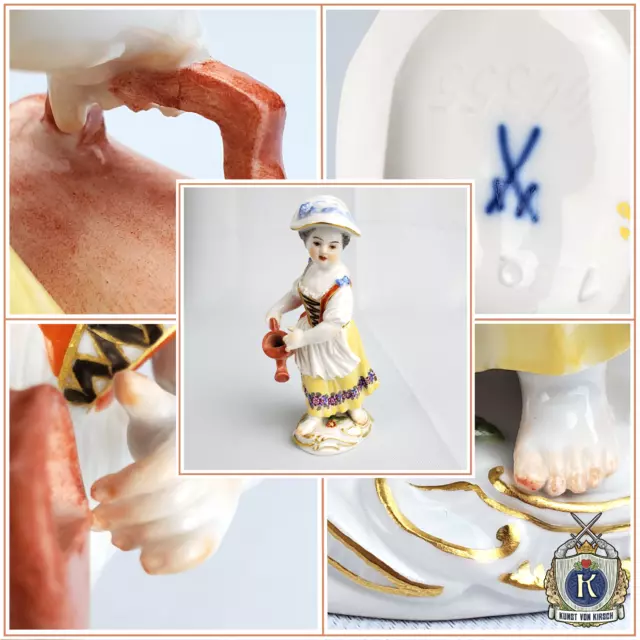 Meissen, 1. Wahl, Gärtnerkind h= 13,0 cm Figur, 1 A Top Zustand