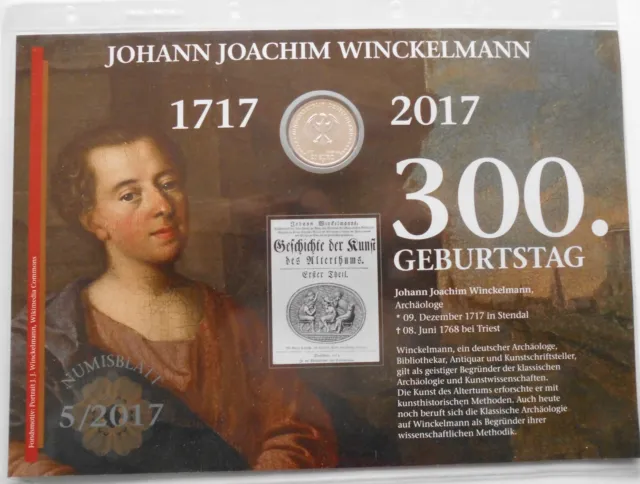 Numisblatt 5/2017 - 20 Euro - 300. Geburtstag Joachim Winckelmann -