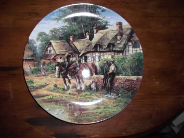 Wedgwood; 'Lunch Break' Bone China, Collectors Plate,8 inches diam.