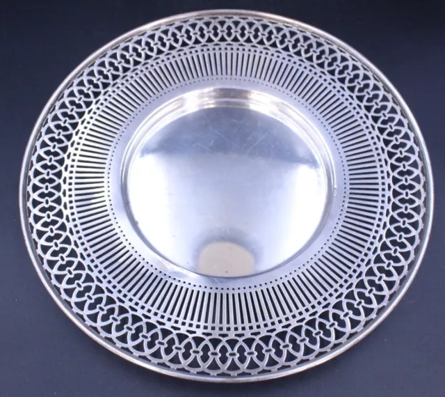 Vtg WATSON CO / WILCOX & WAGONER Reticulated Silver Tray Marked STERLING - W71