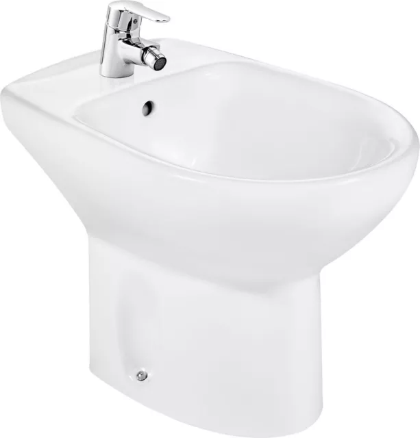 Bodenstehendes Bidet Porzellanschüssel 530x355x385mm Bidet Roca Victoria Weiß