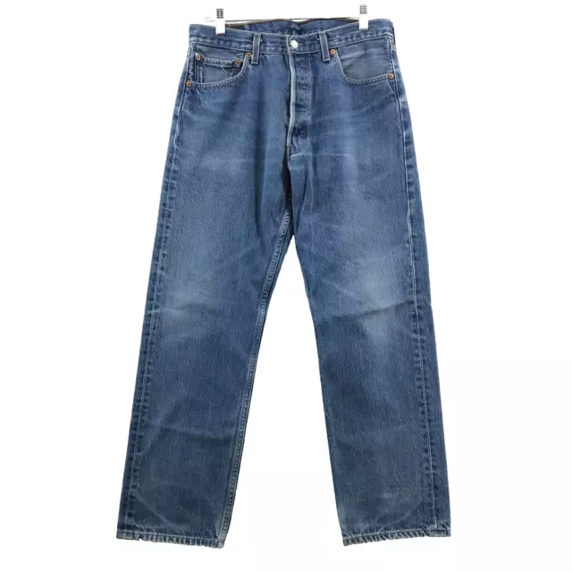 Vintage Levi's 501 Denim Jeans Mens Size 34 x 30 Straight Leg Medium Wash Cotton