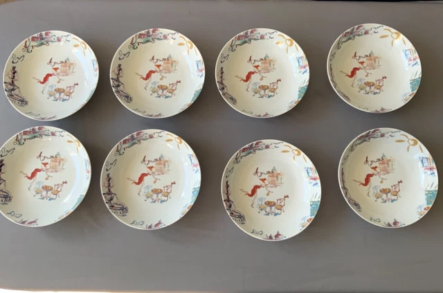 Lot De 4 Tasses à Café Geneviève Lethu - L'amour Est Toujours Du Voyage - Avec Soucoupes