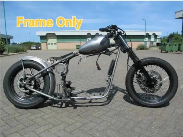 Triumph Hinckley Bonny T100 Fenland Choppers Raw Steel Rigid Frame Made To Order