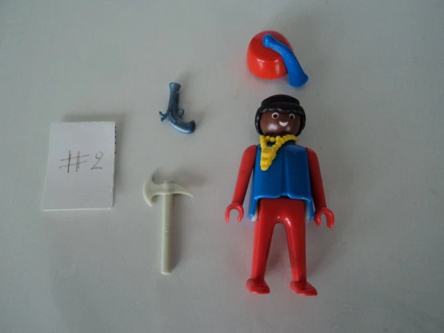 Playmobil Pirate Vintage 1983 – Figurine Verte Avec Crochet Et Longue-vue, Occasion