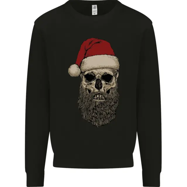 Santa Skull Gothic Heavy Metal Christmas Kids Sweatshirt Jumper
