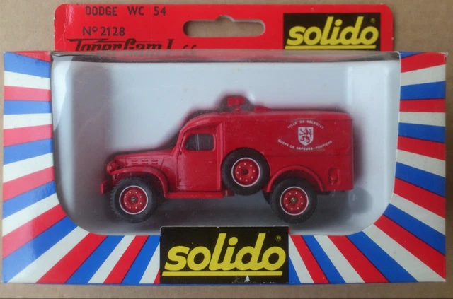 Camion De Pompiers Dodge WC 51 SDI Des Vosges – Modèle Réduit Solido 1/43 En Métal Et Plastique – Excellent état