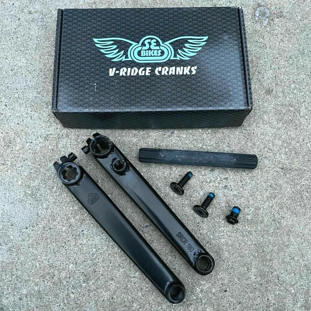 MANIVELLE DE VÉLO Bmx Se Racing V-Ridge 3 Pièces Noire 180 Mm Manivelles Se Gt Haro Redline EUR
