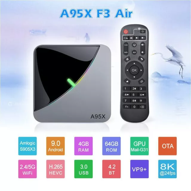 A95X F3 Air Android TV BOX Amlogic Quad Core A55 4GB 32GB