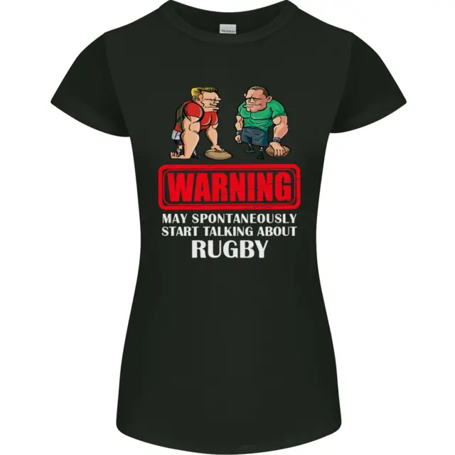 May Start Talking About Rugby Player Funny Womens Petite Cut T-Shirt