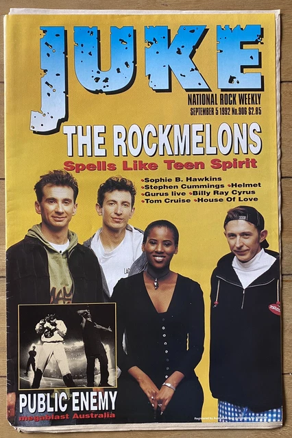 JUKE MAGAZINE SEP 1992. Rockmelons, Public Enemy, Helmet, Hoodoo Gurus ...