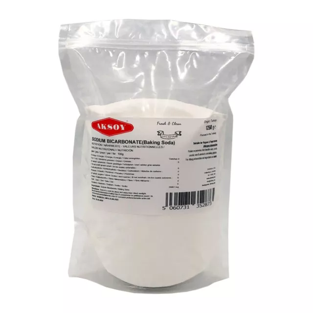 Aksoy Baking Soda 1250G | Pure Sodium Bicarbonate Powder | Premium Quality