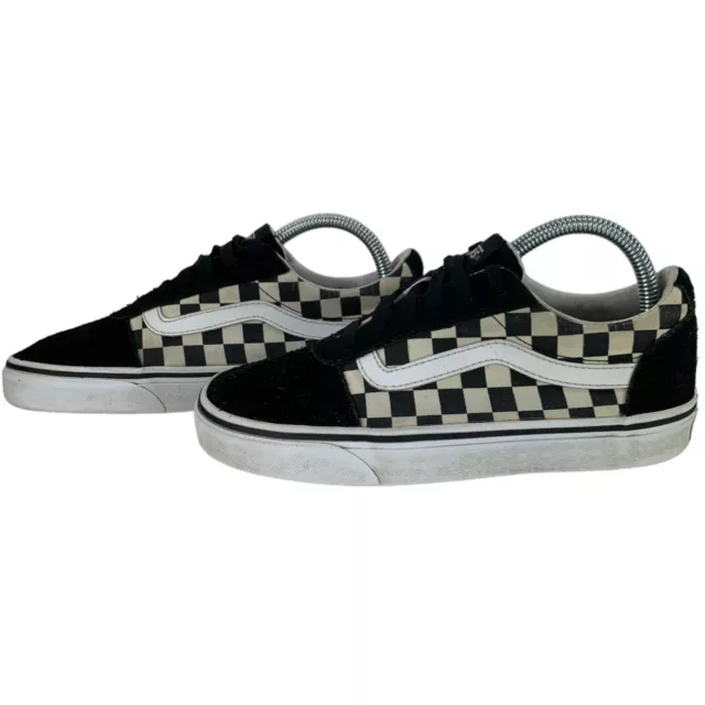 VANS OLD SKOOL Checkerboard Black White Lace Up Trainers Shoes Used UK 4.5 19.99 PicClick UK