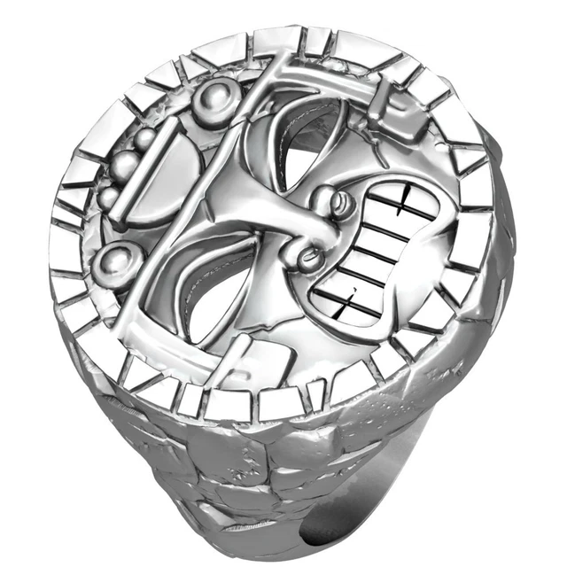 925 Sterling Silver Aztec Calendar Mayan Sun Ring Size 6-15