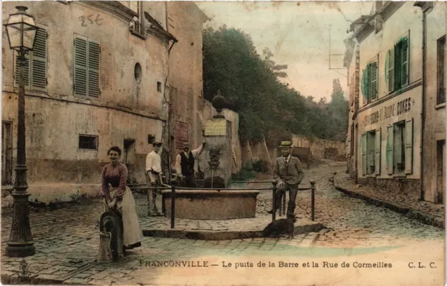 CPA AK FRANCONVILLE - Le wells de la Barre et la Rue de CORMEILLES (3980989)