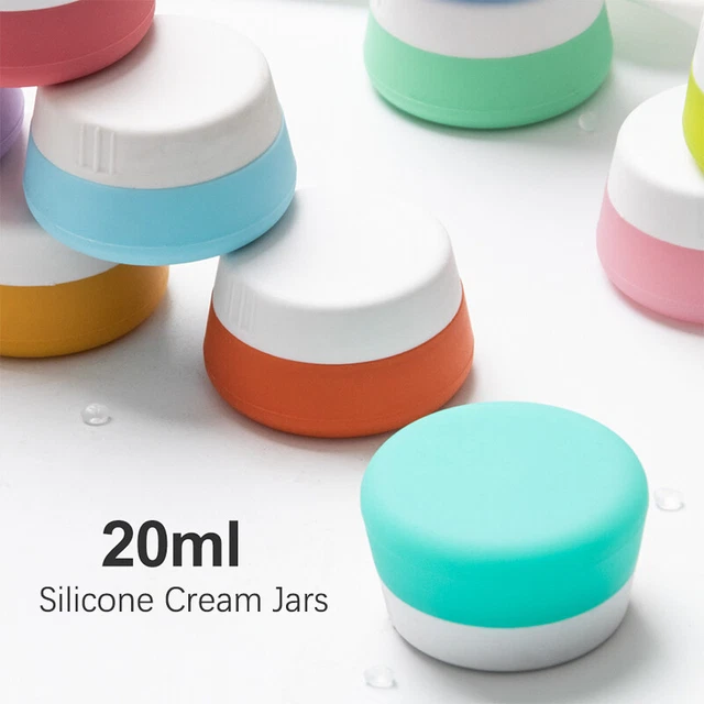 20ml Silicone Empty Jar Cosmetic Makeup Face Cream Lip Balm Container BII